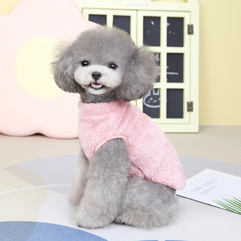 Soft Coral Fleece Pet Clothes Warm Dog Vest Coat Cute Puppy Sweater Cat Apparel For Chihuahua Yorkie Terrier Shih Tzu Pet Outfit Soft Coral Fleece Pet Clothes Warm Dog Vest Coat Cute Puppy Sweater Cat Apparel For Chihuahua Yorkie Terrier Shih Tzu Pet Outfit