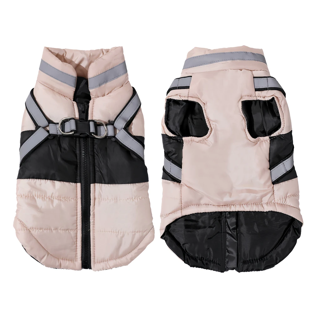 Dog Jacket Winter Waterproof Pet Clothes With Harness For Small Medium Dogs Cats Puppy Coat Reflective French Bulldog Apparel Dog Jacket Winter Waterproof Pet Clothes With Harness For Small Medium Dogs Cats Puppy Coat Reflective French Bulldog Apparel