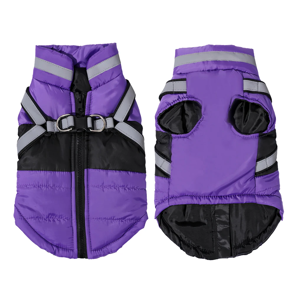 Dog Jacket Winter Waterproof Pet Clothes With Harness For Small Medium Dogs Cats Puppy Coat Reflective French Bulldog Apparel Dog Jacket Winter Waterproof Pet Clothes With Harness For Small Medium Dogs Cats Puppy Coat Reflective French Bulldog Apparel