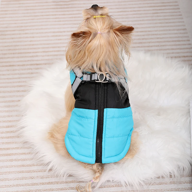 Dog Jacket Winter Waterproof Pet Clothes With Harness For Small Medium Dogs Cats Puppy Coat Reflective French Bulldog Apparel Dog Jacket Winter Waterproof Pet Clothes With Harness For Small Medium Dogs Cats Puppy Coat Reflective French Bulldog Apparel
