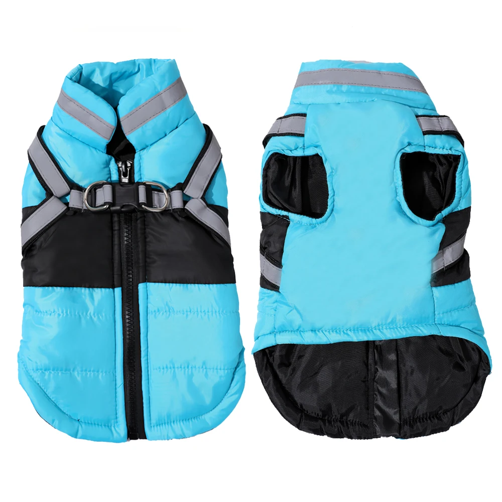 Dog Jacket Winter Waterproof Pet Clothes With Harness For Small Medium Dogs Cats Puppy Coat Reflective French Bulldog Apparel Dog Jacket Winter Waterproof Pet Clothes With Harness For Small Medium Dogs Cats Puppy Coat Reflective French Bulldog Apparel