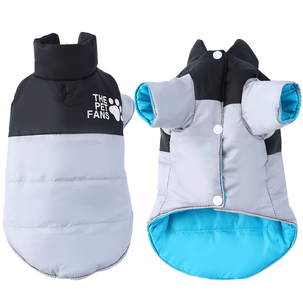 Warm Dog Clothes in Winter for Small Medium Cat Dogs Reversible Waterproof Pets Outfits Solid Puppy Sphynx Chihuahua Pug Apparel