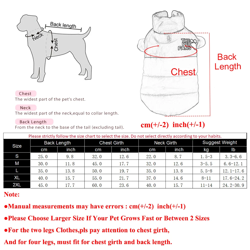 Pet Dog Jacket Coat For Small Medium Dogs Cats Winter Warm Puppy Clothing with Leash Hole Kitten Outfits Chihuahua Pug Apparel