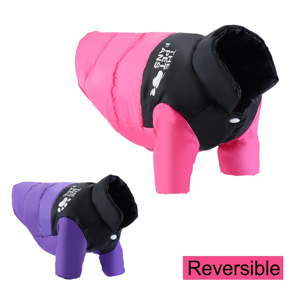Pet Dog Jacket Coat For Small Medium Dogs Cats Winter Warm Puppy Clothing with Leash Hole Kitten Outfits Chihuahua Pug Apparel