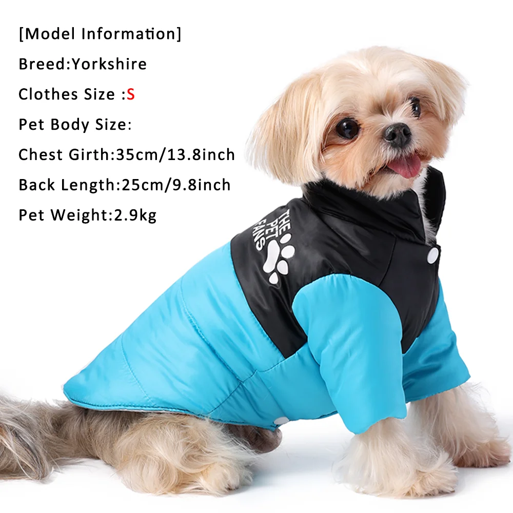 Pet Dog Jacket Coat For Small Medium Dogs Cats Winter Warm Puppy Clothing with Leash Hole Kitten Outfits Chihuahua Pug Apparel