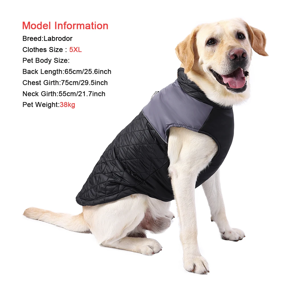 Winter Dog Clothes For Big Dogs Waterproof Pet Jacket Coat With D-ring Windproof Reflective German Shepherd Apparel Costumes