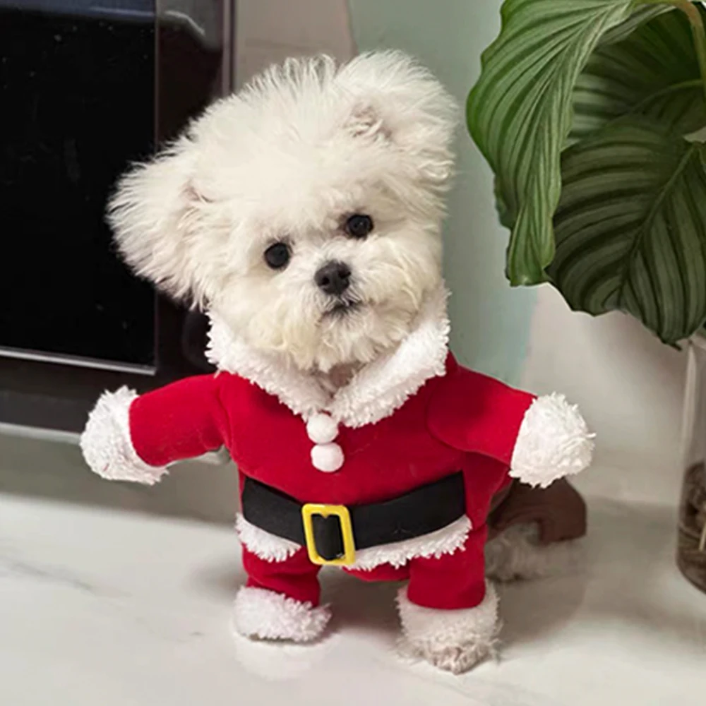 Christmas Pet Cute Santa Claus Puppy Costume For Small Dog Cat Festival Dress Up Jumpsuit Party Gift Supplies Chihuahua Outfits Christmas Pet Cute Santa Claus Puppy Costume For Small Dog Cat Festival Dress Up Jumpsuit Party Gift Supplies Chihuahua Outfits