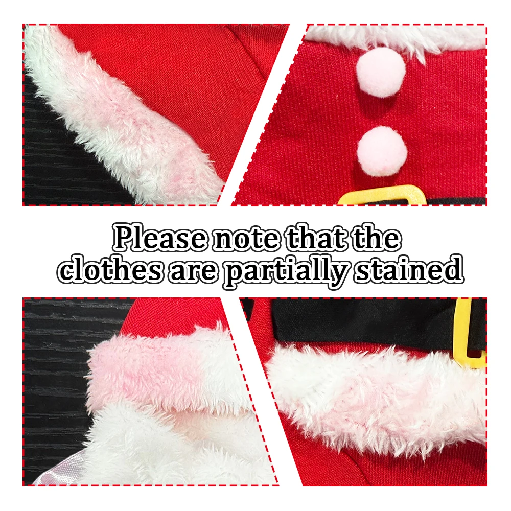 Christmas Pet Cute Santa Claus Puppy Costume For Small Dog Cat Festival Dress Up Jumpsuit Party Gift Supplies Chihuahua Outfits Christmas Pet Cute Santa Claus Puppy Costume For Small Dog Cat Festival Dress Up Jumpsuit Party Gift Supplies Chihuahua Outfits