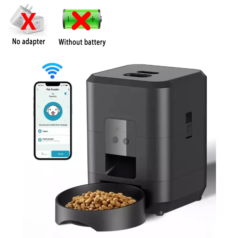 2L Automatic Feed Dispenser For Pets Intelligent Feed Dispersion For Cats And Dogs Regular Quantitative Feeding With Recording