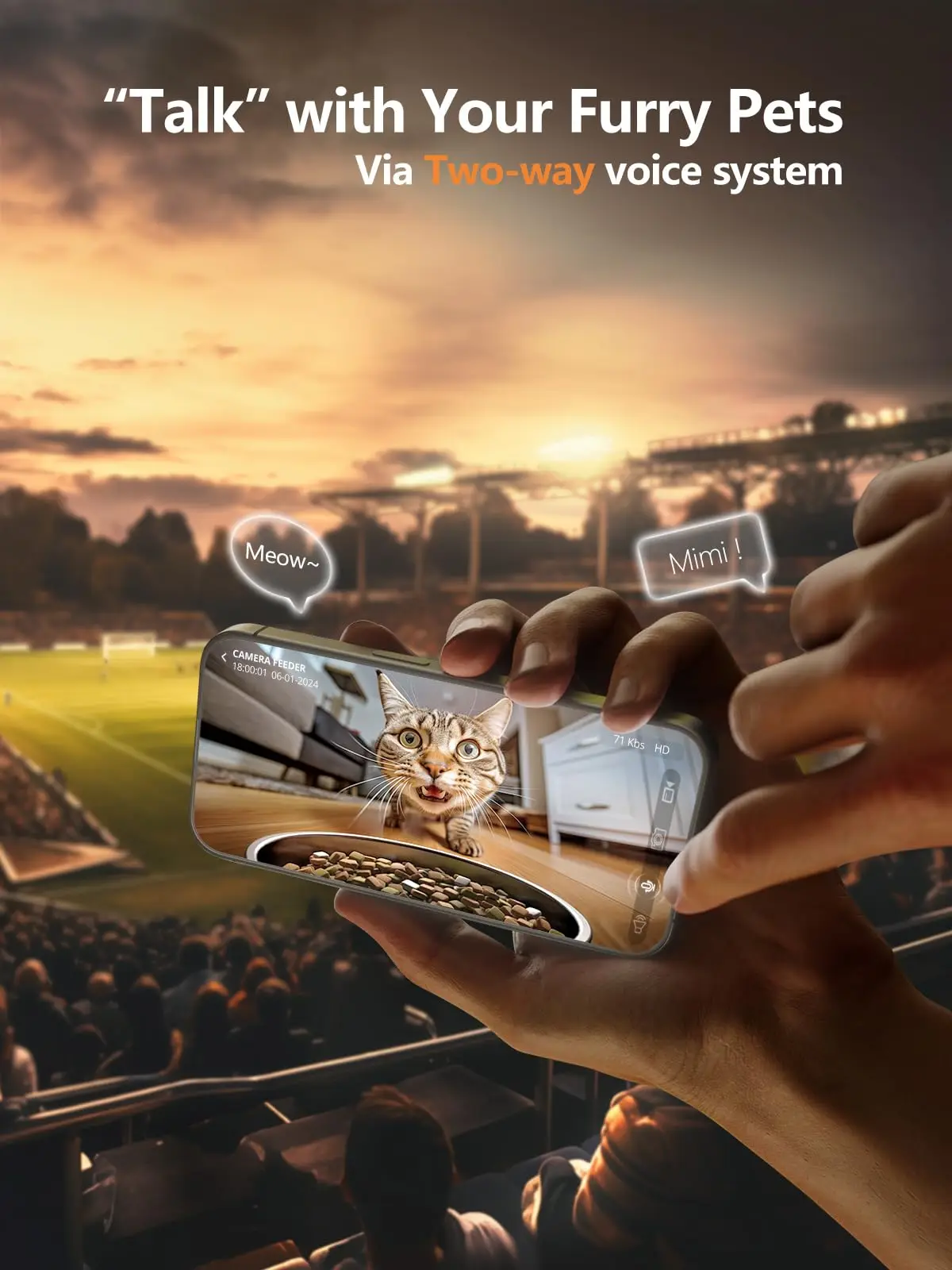 Automatic Cat Feeder Camera Pet Smart Cat Food Kibble Dispenser 2.4G/5GWiFi Tuya APP Control Auto Feeder For Cat Dog Accessories Automatic Cat Feeder Camera Pet Smart Cat Food Kibble Dispenser 2.4G/5GWiFi Tuya APP Control Auto Feeder For Cat Dog Accessories