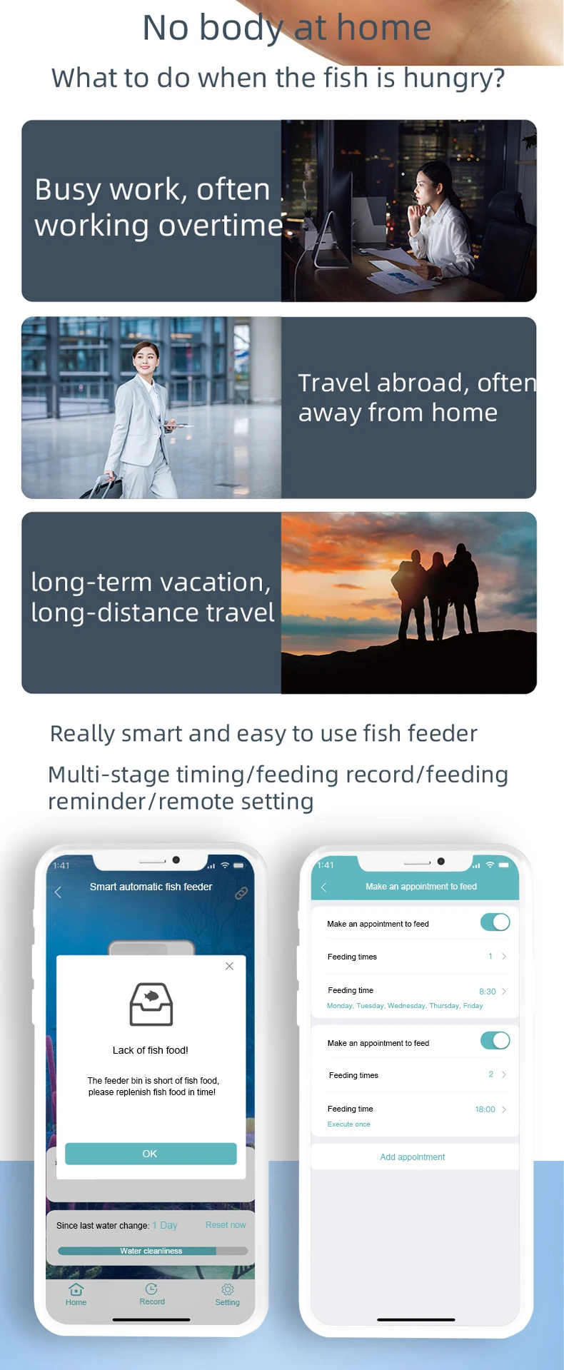 100ML Large Capacity Fish Feeder Mobilephone APP Control WiFi Intelligent Timing Automatic Feeder Aquarium Goldfish Feeder