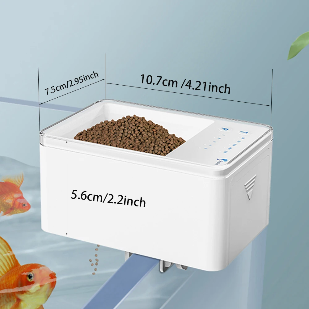 100ML Large Capacity Fish Feeder Mobilephone APP Control WiFi Intelligent Timing Automatic Feeder Aquarium Goldfish Feeder