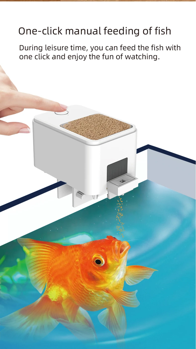100ML Large Capacity Fish Feeder Mobilephone APP Control WiFi Intelligent Timing Automatic Feeder Aquarium Goldfish Feeder