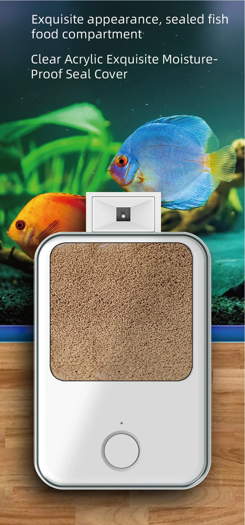 100ML Large Capacity Fish Feeder Mobilephone APP Control WiFi Intelligent Timing Automatic Feeder Aquarium Goldfish Feeder