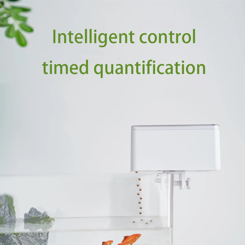 100ML Large Capacity Fish Feeder Mobilephone APP Control WiFi Intelligent Timing Automatic Feeder Aquarium Goldfish Feeder