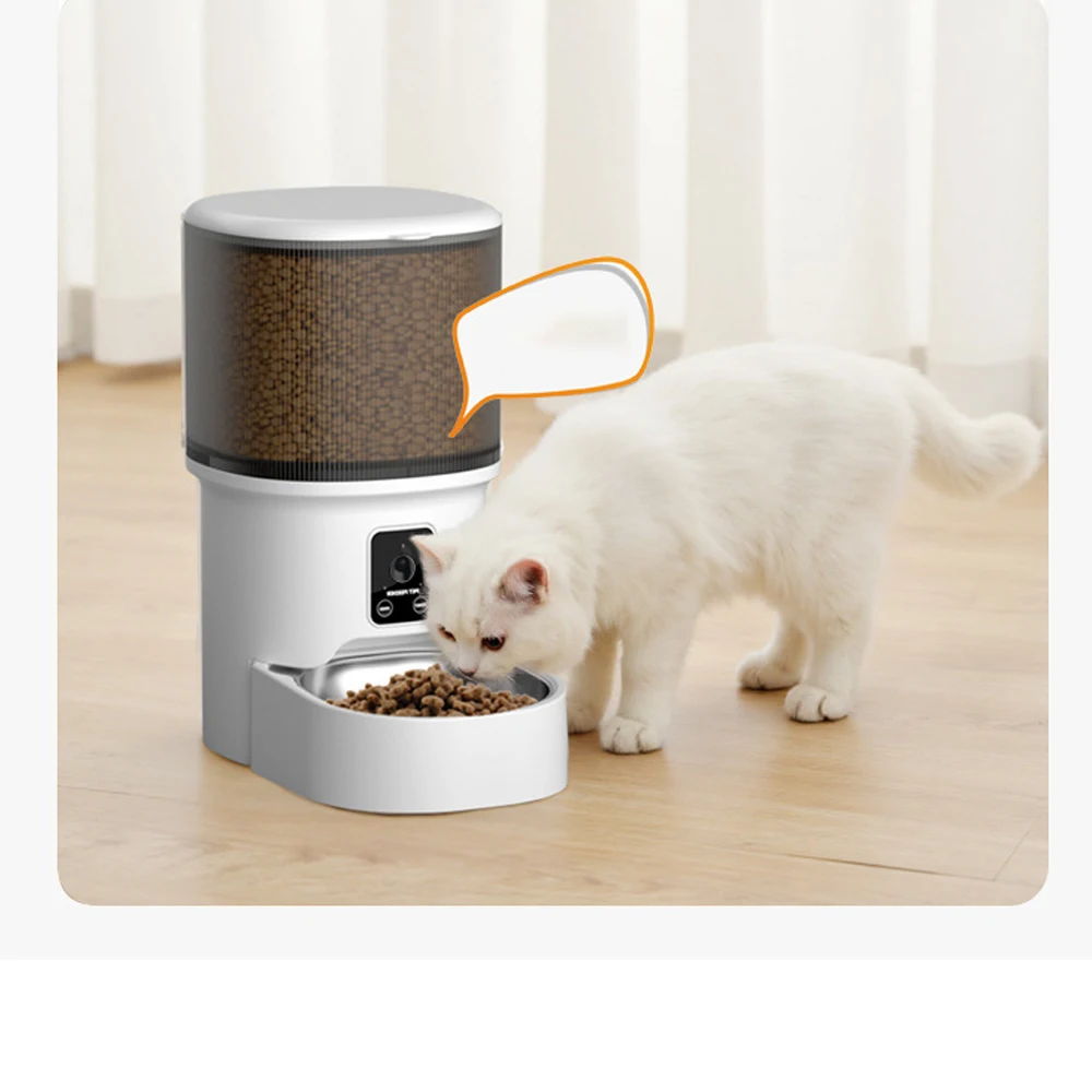 4L WIFI Button Automatic Cat Feeder Intelligent Cat and Dog Pet Feeder Smart Pet Cat Food Dispenser Pet Feeder(No 5V 1A plug) 4L WIFI Button Automatic Cat Feeder Intelligent Cat and Dog Pet Feeder Smart Pet Cat Food Dispenser Pet Feeder(No 5V 1A plug)