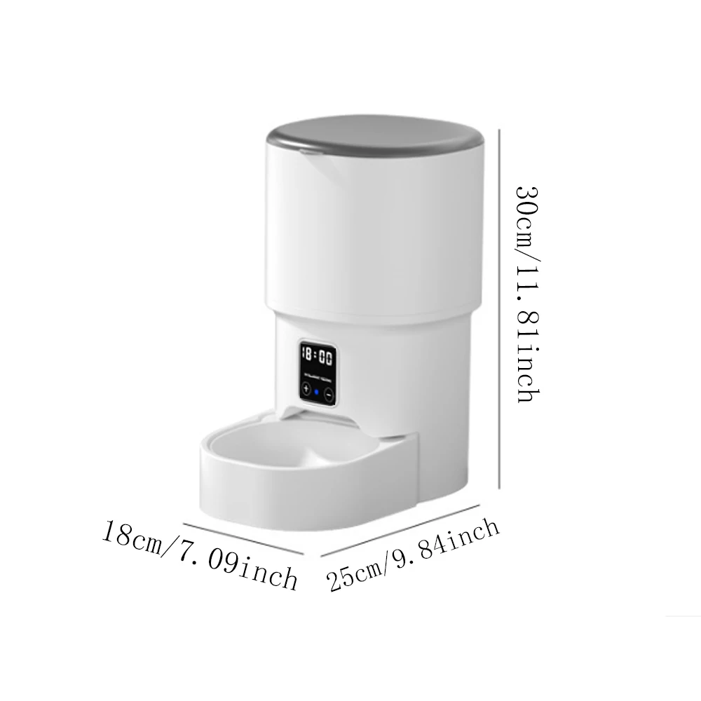 4L WIFI Button Automatic Cat Feeder Intelligent Cat and Dog Pet Feeder Smart Pet Cat Food Dispenser Pet Feeder(No 5V 1A plug) 4L WIFI Button Automatic Cat Feeder Intelligent Cat and Dog Pet Feeder Smart Pet Cat Food Dispenser Pet Feeder(No 5V 1A plug)