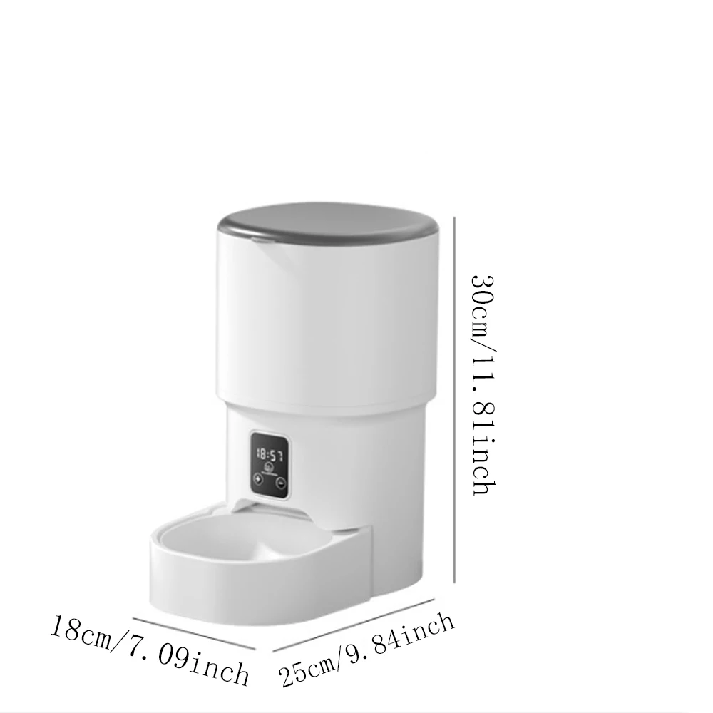 4L WIFI Button Automatic Cat Feeder Intelligent Cat and Dog Pet Feeder Smart Pet Cat Food Dispenser Pet Feeder(No 5V 1A plug) 4L WIFI Button Automatic Cat Feeder Intelligent Cat and Dog Pet Feeder Smart Pet Cat Food Dispenser Pet Feeder(No 5V 1A plug)
