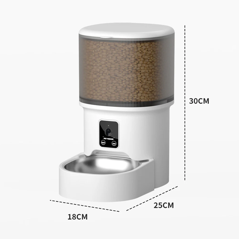 4L WIFI Button Automatic Cat Feeder Intelligent Cat and Dog Pet Feeder Smart Pet Cat Food Dispenser Pet Feeder(No 5V 1A plug) 4L WIFI Button Automatic Cat Feeder Intelligent Cat and Dog Pet Feeder Smart Pet Cat Food Dispenser Pet Feeder(No 5V 1A plug)