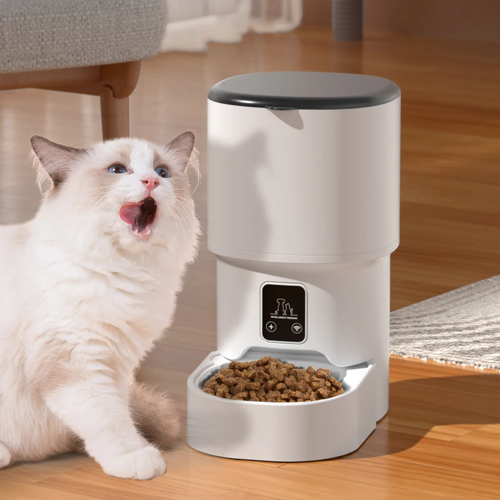 4L WIFI Button Automatic Cat Feeder Intelligent Cat and Dog Pet Feeder Smart Pet Cat Food Dispenser Pet Feeder(No 5V 1A plug) 4L WIFI Button Automatic Cat Feeder Intelligent Cat and Dog Pet Feeder Smart Pet Cat Food Dispenser Pet Feeder(No 5V 1A plug)