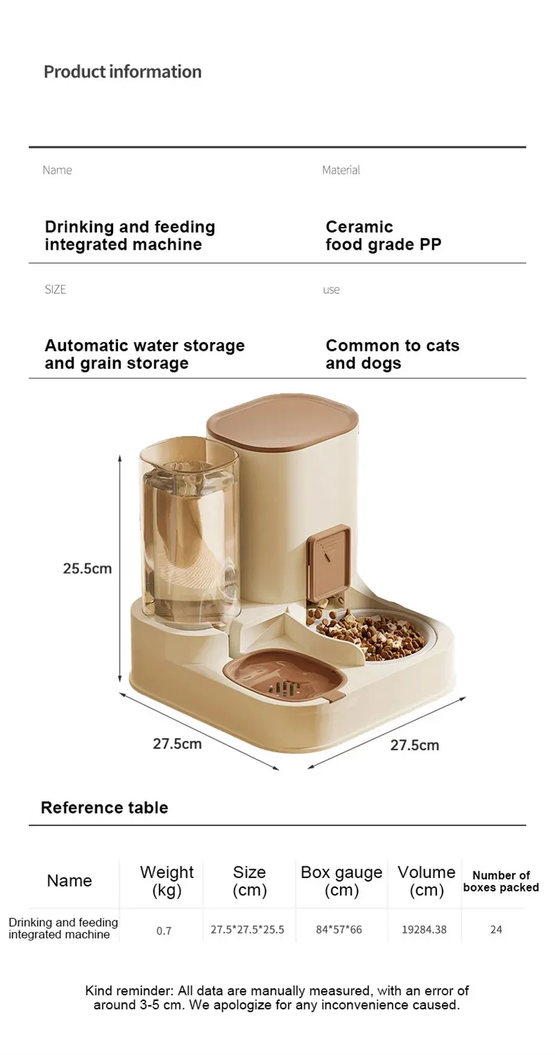 Pet Cat Automatic Feeder Drinking Water Large Capacity Water Dispenser Dry Wet Separation Food Container Pet Supplies Pet Cat Automatic Feeder Drinking Water Large Capacity Water Dispenser Dry Wet Separation Food Container Pet Supplies