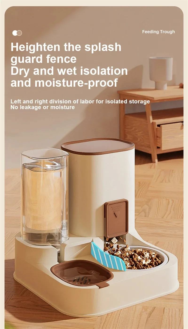 Pet Cat Automatic Feeder Drinking Water Large Capacity Water Dispenser Dry Wet Separation Food Container Pet Supplies Pet Cat Automatic Feeder Drinking Water Large Capacity Water Dispenser Dry Wet Separation Food Container Pet Supplies