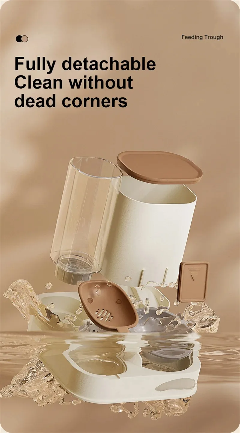 Pet Cat Automatic Feeder Drinking Water Large Capacity Water Dispenser Dry Wet Separation Food Container Pet Supplies Pet Cat Automatic Feeder Drinking Water Large Capacity Water Dispenser Dry Wet Separation Food Container Pet Supplies