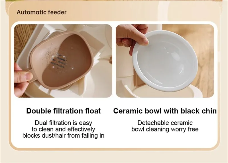 Pet Cat Automatic Feeder Drinking Water Large Capacity Water Dispenser Dry Wet Separation Food Container Pet Supplies Pet Cat Automatic Feeder Drinking Water Large Capacity Water Dispenser Dry Wet Separation Food Container Pet Supplies