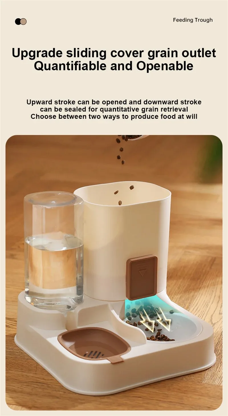 Pet Cat Automatic Feeder Drinking Water Large Capacity Water Dispenser Dry Wet Separation Food Container Pet Supplies Pet Cat Automatic Feeder Drinking Water Large Capacity Water Dispenser Dry Wet Separation Food Container Pet Supplies