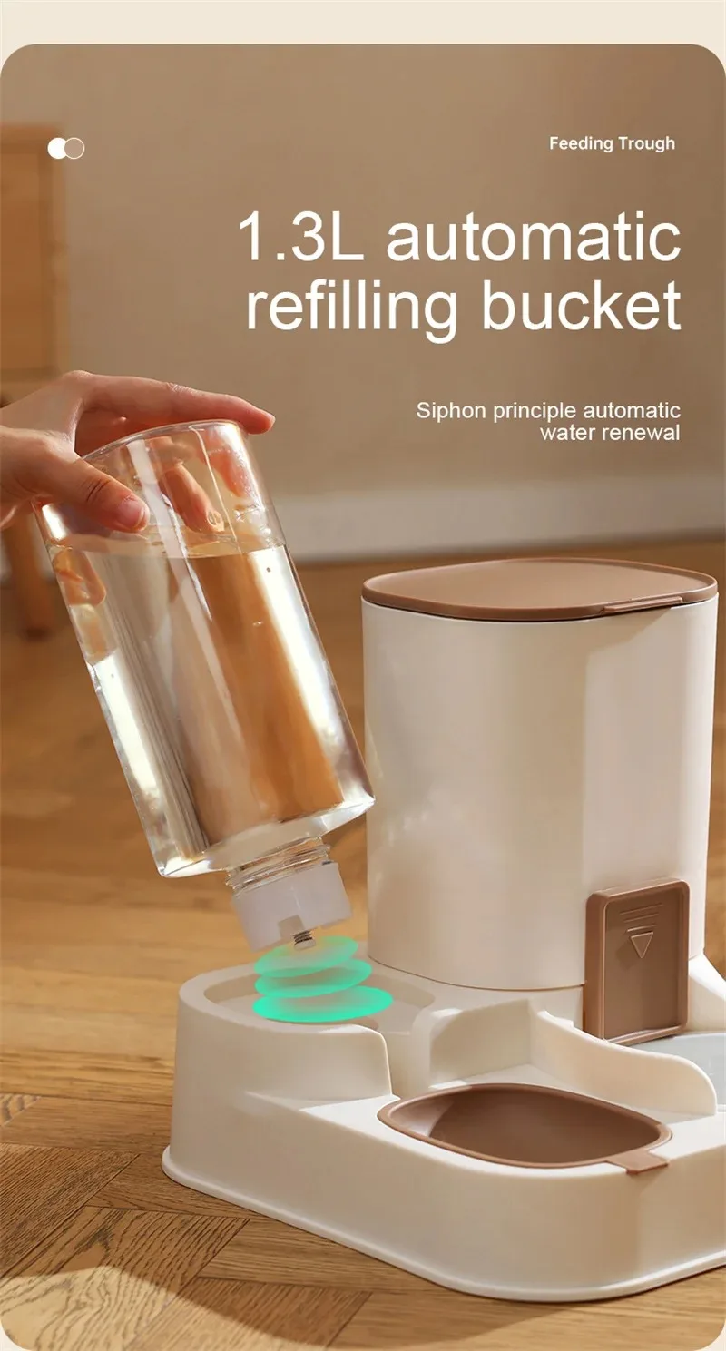 Pet Cat Automatic Feeder Drinking Water Large Capacity Water Dispenser Dry Wet Separation Food Container Pet Supplies Pet Cat Automatic Feeder Drinking Water Large Capacity Water Dispenser Dry Wet Separation Food Container Pet Supplies