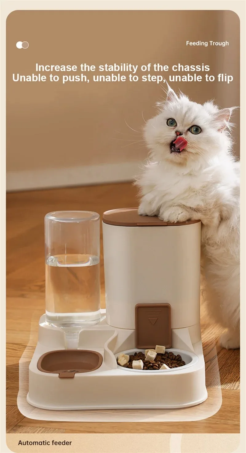 Pet Cat Automatic Feeder Drinking Water Large Capacity Water Dispenser Dry Wet Separation Food Container Pet Supplies Pet Cat Automatic Feeder Drinking Water Large Capacity Water Dispenser Dry Wet Separation Food Container Pet Supplies