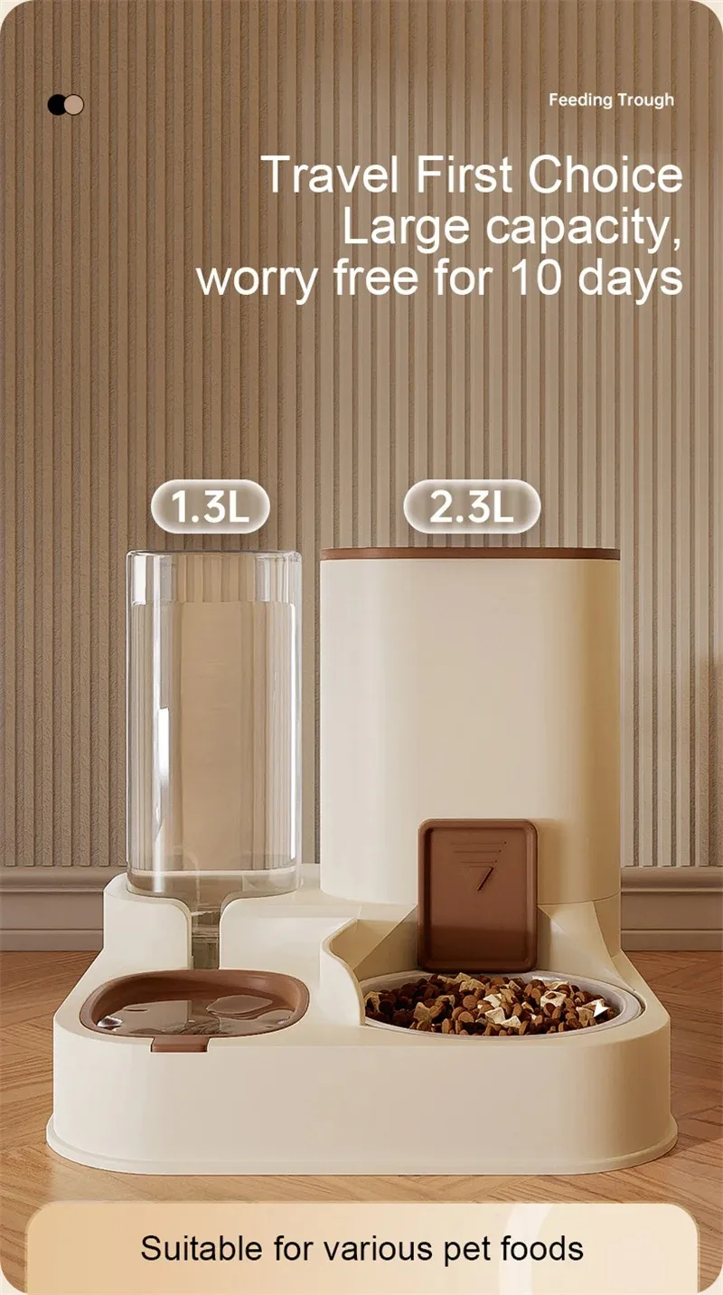 Pet Cat Automatic Feeder Drinking Water Large Capacity Water Dispenser Dry Wet Separation Food Container Pet Supplies Pet Cat Automatic Feeder Drinking Water Large Capacity Water Dispenser Dry Wet Separation Food Container Pet Supplies