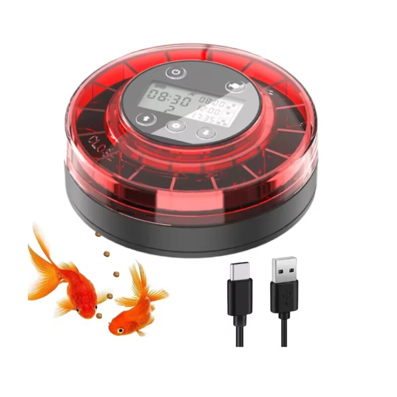 Auto Fish Food Dispenser with Timer LCD Display