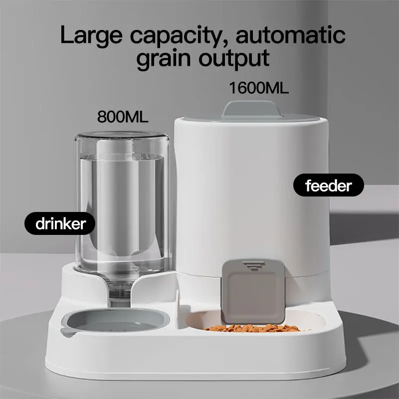 1-Pack Automatic Gravity-Fed Cat Water Dispenser & Feeder - Spill-Proof Large Capacity One-Piece Design, 1-Pack Automatic Gravity-Fed Cat Water Dispenser & Feeder - Spill-Proof Large Capacity One-Piece Design,