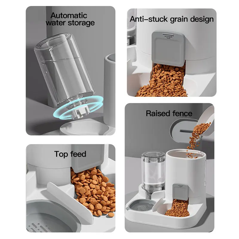 Automatic Gravity-Fed Cat Water Dispenser & Feeder - Image 3