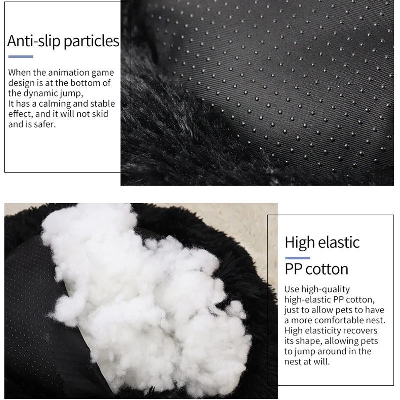 Super Soft Pet Cat Bed Plush Full Size Washable - Image 2