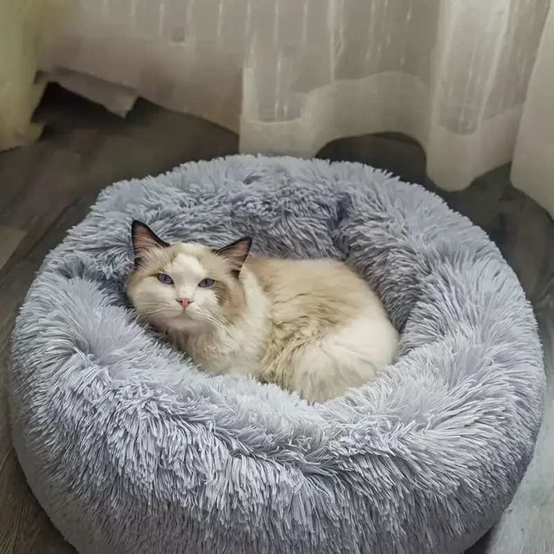 Cozy Plush Pet Bed for Cats & Small Dogs
