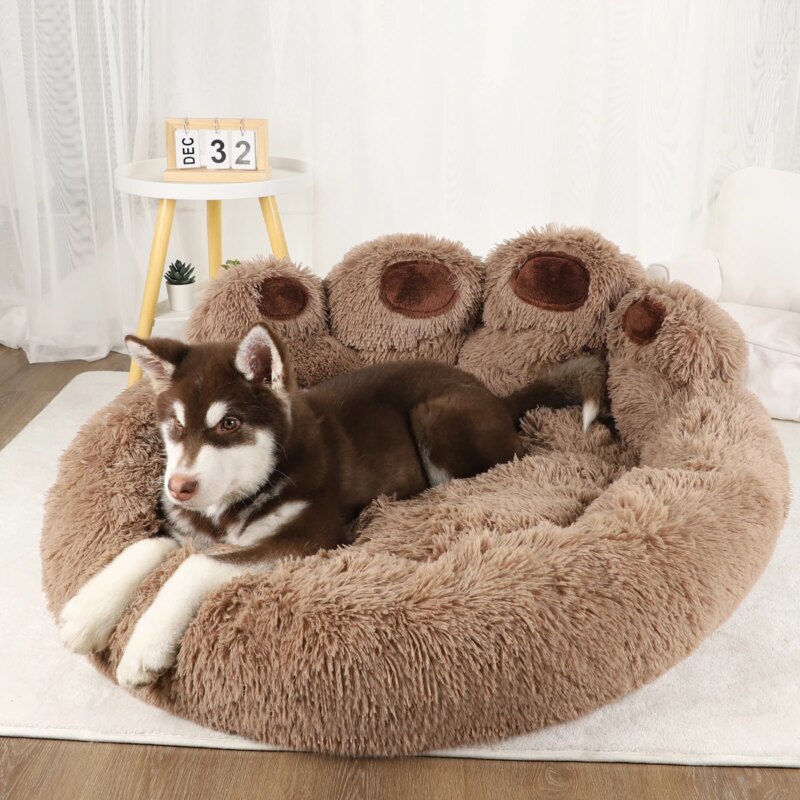 Fluffy Dog Bed Winter Warm Large Pet Products Small Sofa Baskets