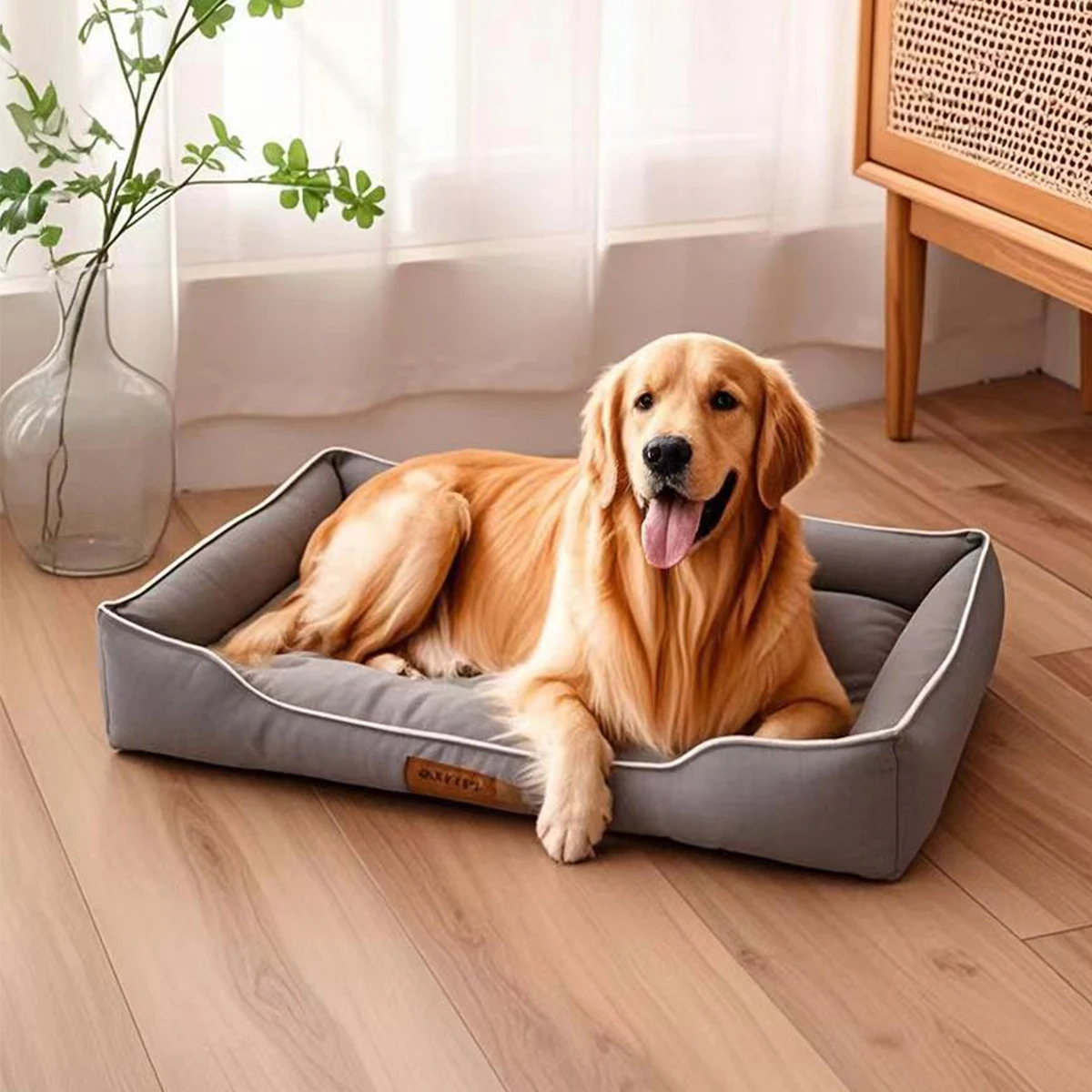 Four Season Square Dog Bed for Large Dog Mattress Bite-resistant Cat Bed Soft Thickened Dog Bed Waterproof Sofa Pet House