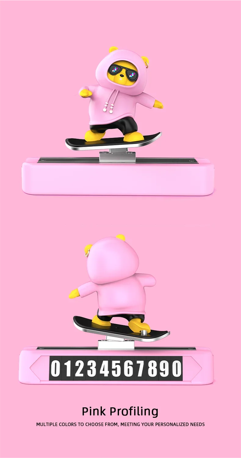 New Dashboard Car Decorations Skateboard Bear Magnetic Parking Number Plate Creative Car Cartoon Interior Interior Accessories New Dashboard Car Decorations Skateboard Bear Magnetic Parking Number Plate Creative Car Cartoon Interior Interior Accessories