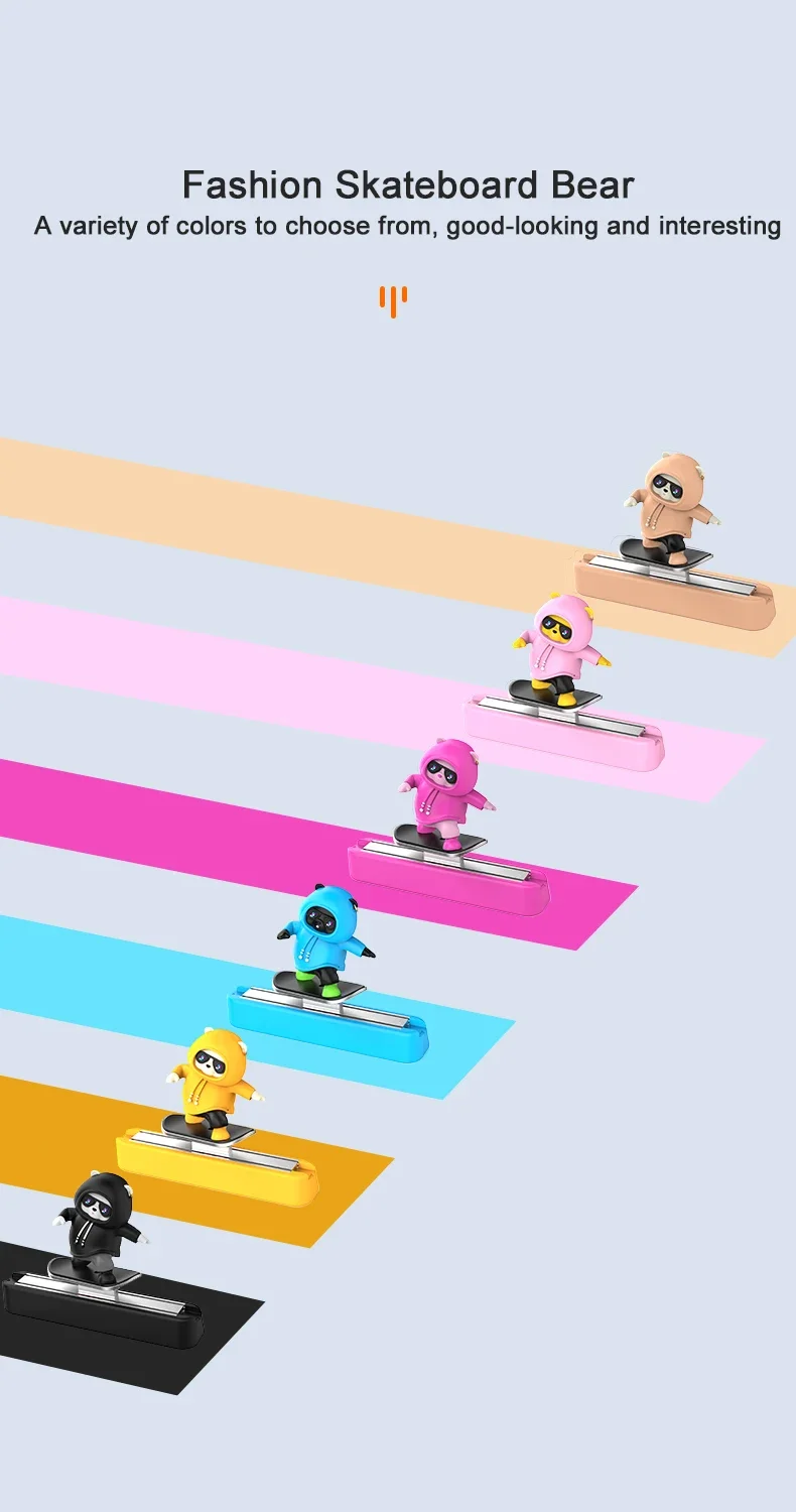 New Dashboard Car Decorations Skateboard Bear Magnetic Parking Number Plate Creative Car Cartoon Interior Interior Accessories New Dashboard Car Decorations Skateboard Bear Magnetic Parking Number Plate Creative Car Cartoon Interior Interior Accessories