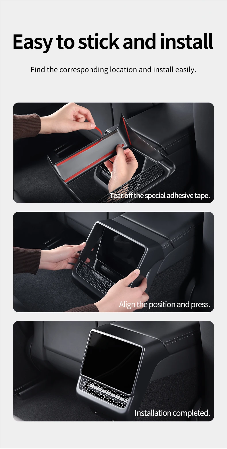 YZ For Tesla Model 3/Y Highland Juniper  Rear Center Console Air Outlet Cover Vent Outlet Dust Cover Car Styling Accessories