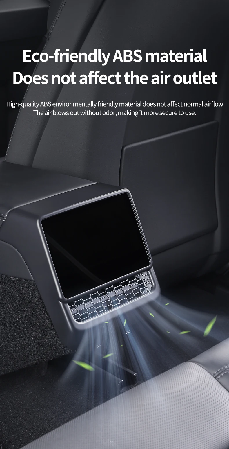 YZ For Tesla Model 3/Y Highland Juniper  Rear Center Console Air Outlet Cover Vent Outlet Dust Cover Car Styling Accessories