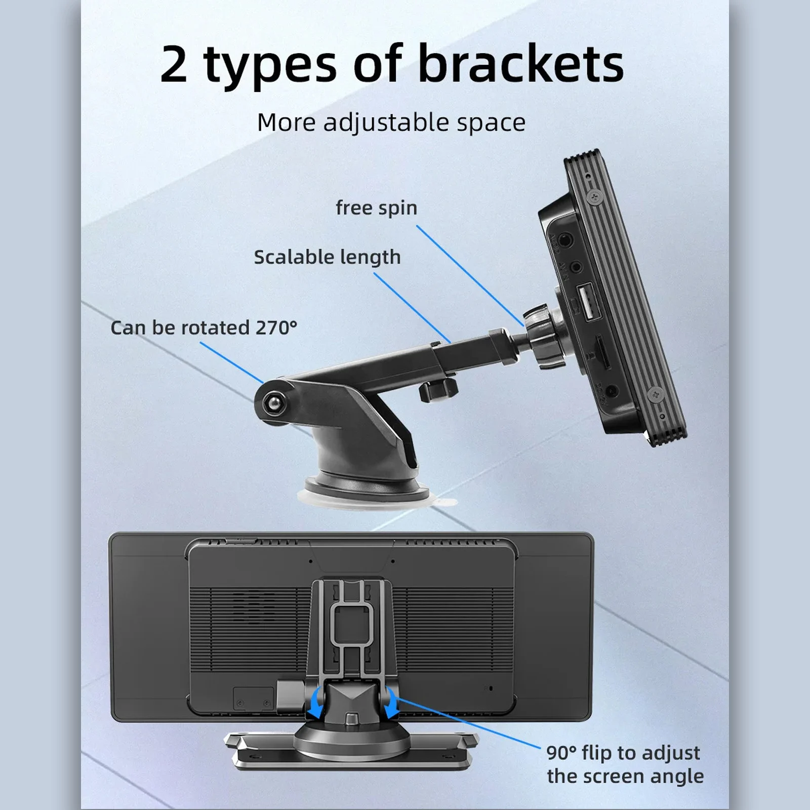 Pionray 7/10 inches android auto Universal Portable CarPlay for Car Screen Car Radio Video Wireless Carplay Screen for Apple