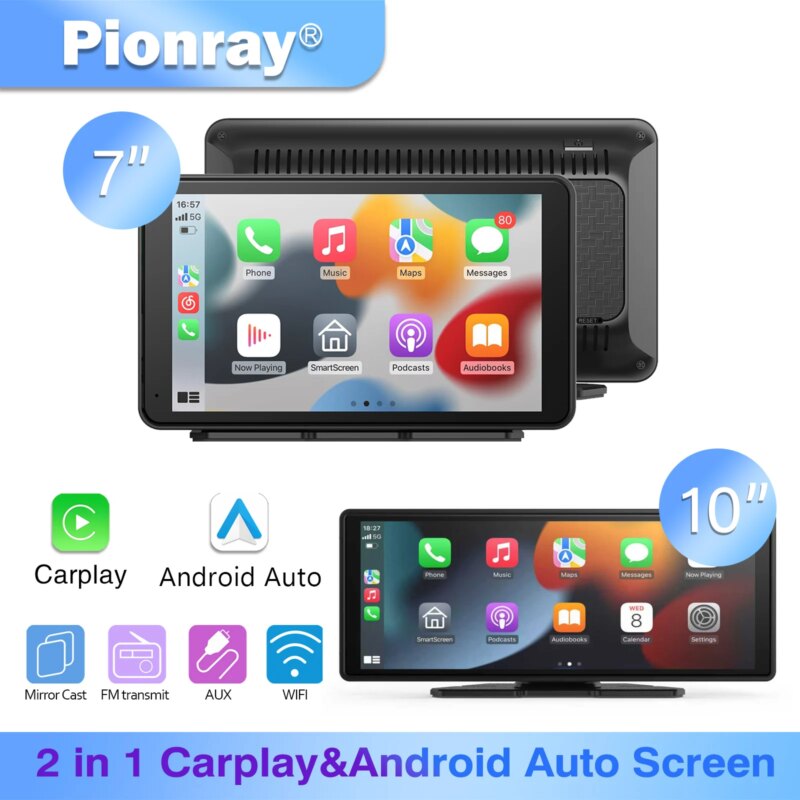 Pionray 7/10 inches android auto Universal Portable CarPlay