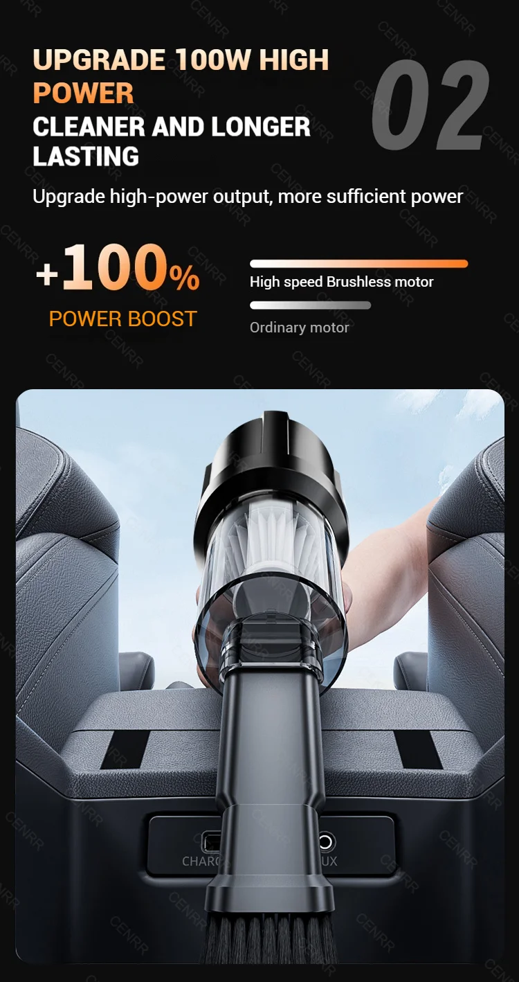 CENRR Car Vacuum Cleaner Mini 998000PA Powerful Cordless Portable Vacuum Cleaner for Home Appliance Handheld Blower Car Cleaner