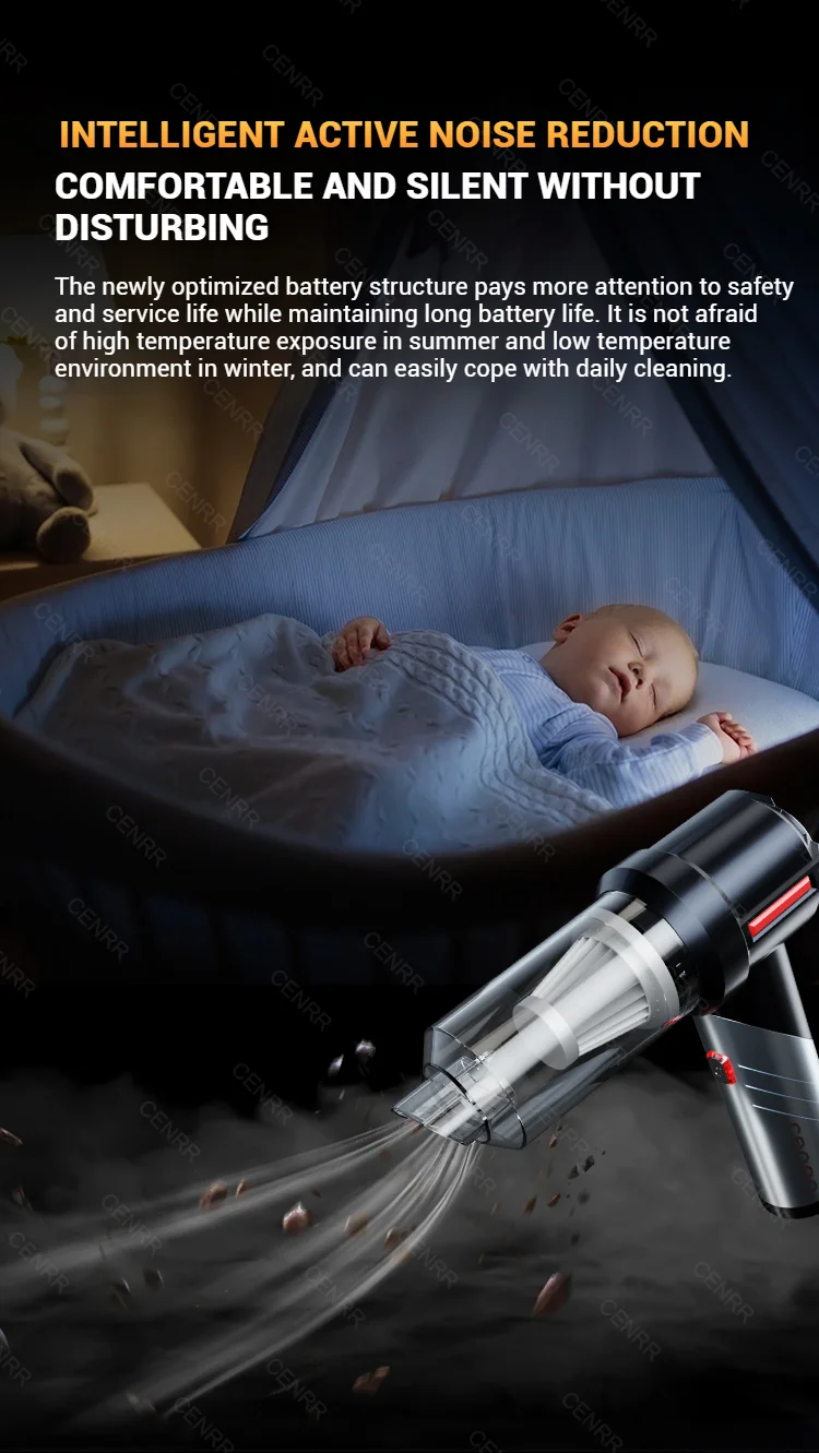 CENRR Car Vacuum Cleaner Mini 998000PA Powerful Cordless Portable Vacuum Cleaner for Home Appliance Handheld Blower Car Cleaner