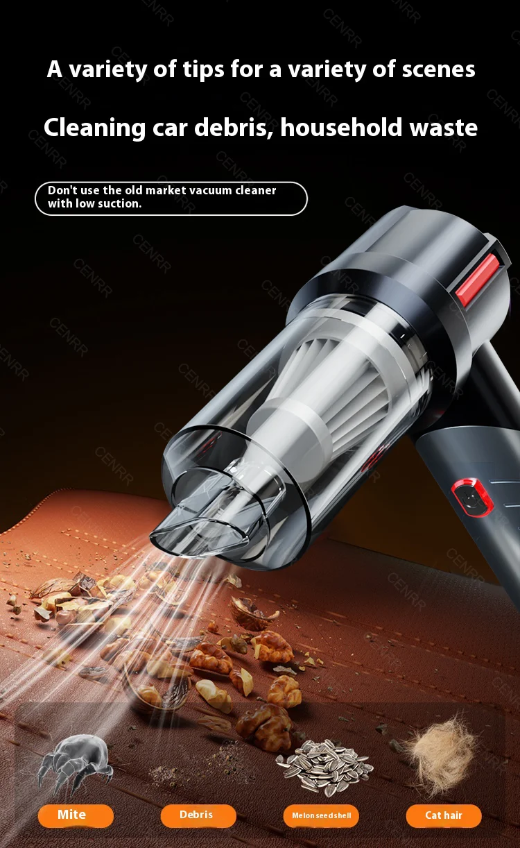 CENRR Car Vacuum Cleaner Mini 998000PA Powerful Cordless Portable Vacuum Cleaner for Home Appliance Handheld Blower Car Cleaner