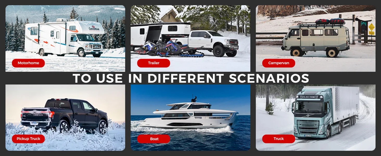 TB10 8KW 12V/24V/230V Diesel Air Heater LCD & Bluetooth APP w/ Auto Start-Stop Adaptive Plateau Parking Heater For Car RV Camper