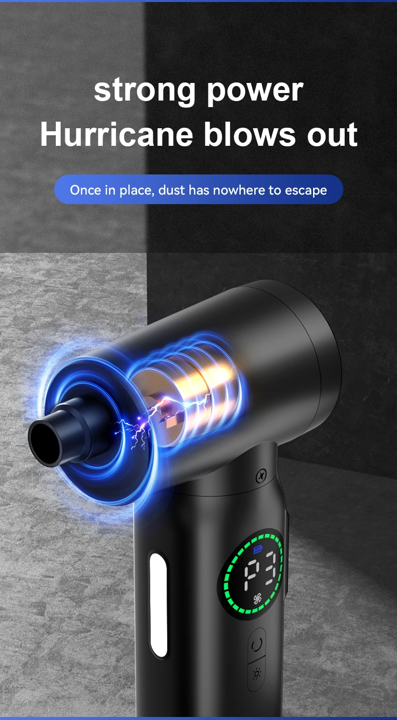 Portable 7500mAh Wireless Air Duster Dust Blowing Gun 2 in 1 Air Blower And Vacuum Cleaner Cordless Duster Blowers Car Cleaning